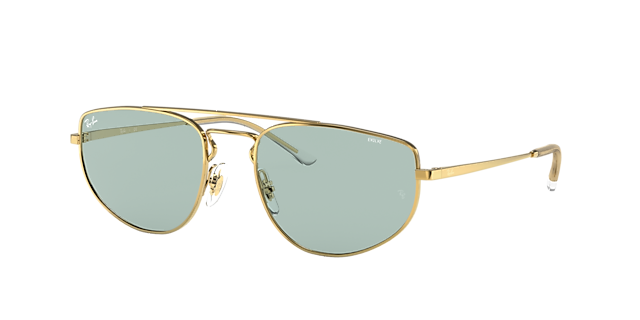 Ray-Ban RB3668 55 Photochromic Green Gradient Blue & Gold