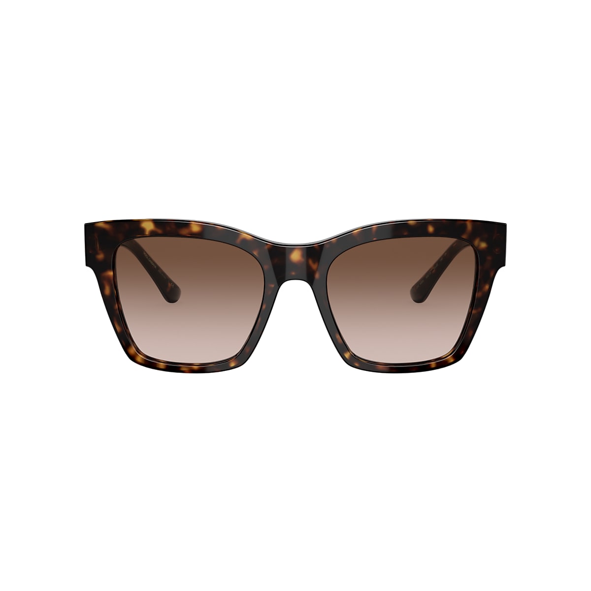 DOLCE&GABBANA DG4384 Havana - Female Luxury Sunglasses, Gradient Brown Lens