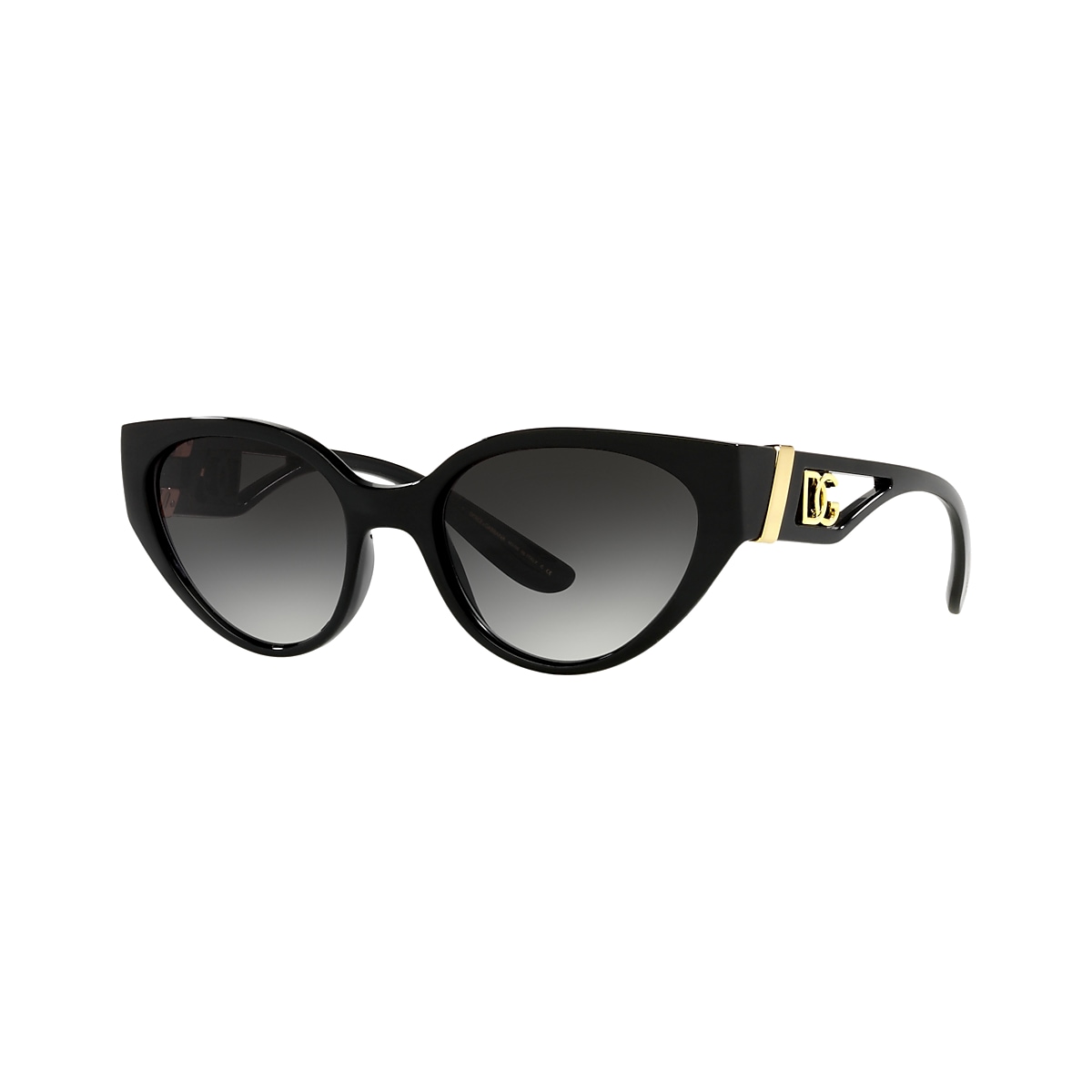 DOLCE&GABBANA DG6146 Black - Women Luxury Sunglasses, Gradient Grey Lens
