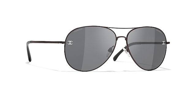 Chanel Aviator Tinted Sunglasses - Black Sunglasses, Accessories -  CHA980159