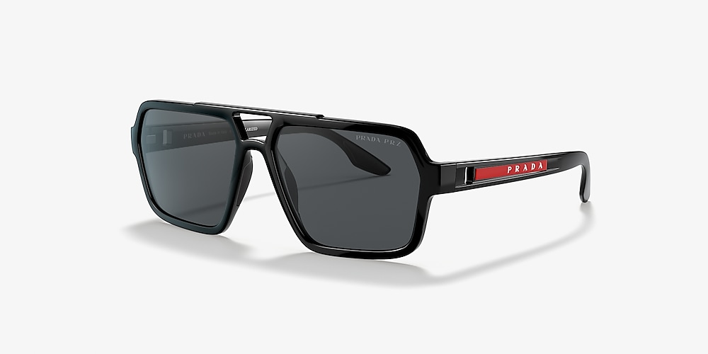 Prada Linea Rossa PS 01XS 59 Polar Dark Grey & Black Polarized Sunglasses |  Sunglass Hut USA