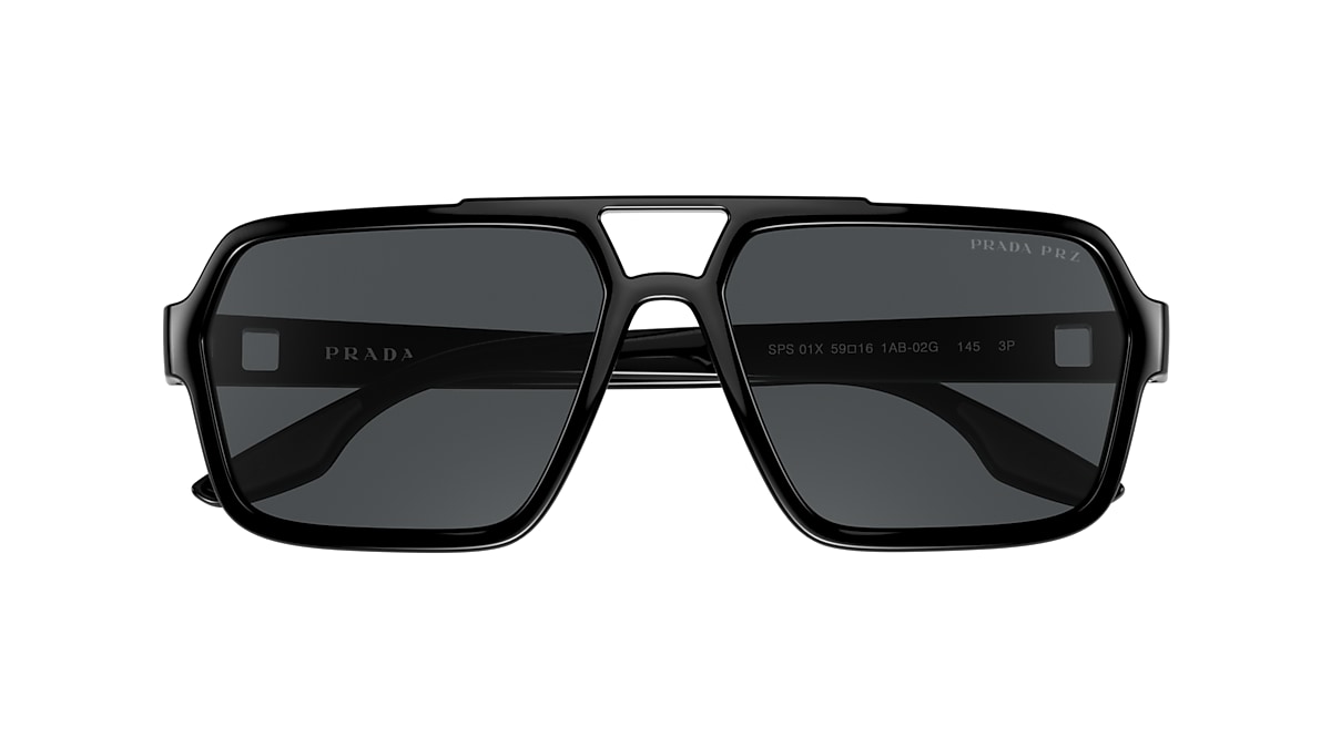 Prada Linea Rossa PS 01XS 59 Polar Dark Grey Black Polarized Sunglasses ...