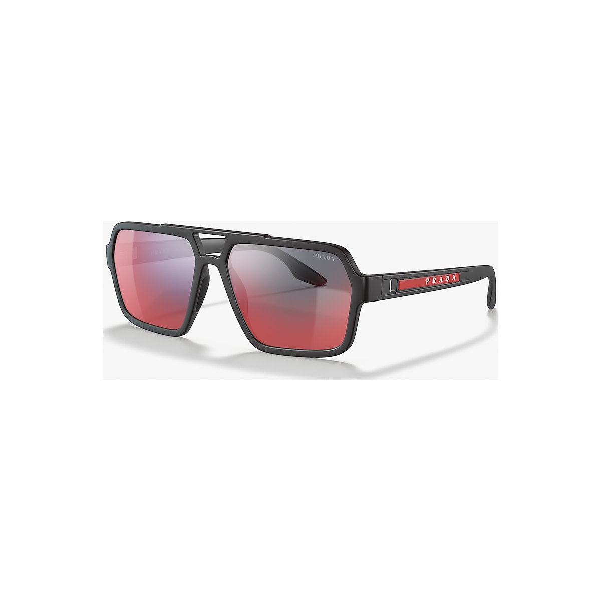 Prada Linea Rossa PS 01XS 59 Dark Grey Mirror Blue/Red & Black 