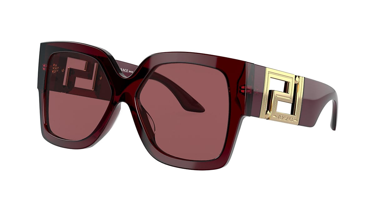 Versace VE4402 59 Dark Violet & Transparent Red Sunglasses 