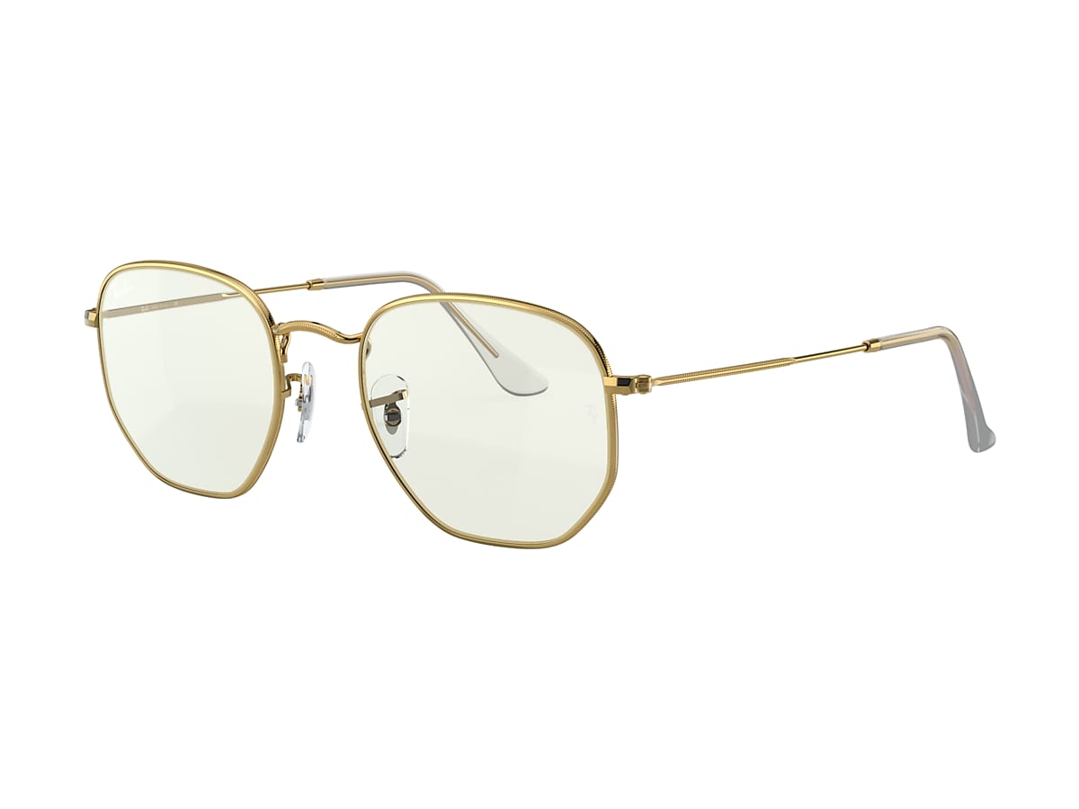 RAY-BAN RB3548 Gold - Unisex Sunglasses, Clear Lens