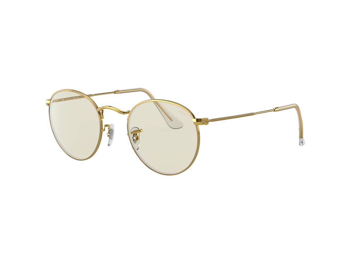 RAY-BAN RB3447 Gold - Male Sunglasses, Clear Lens