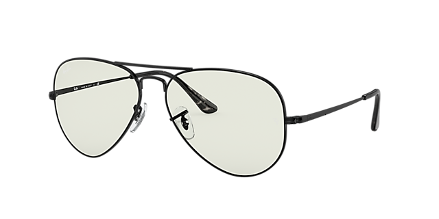 Ray-Ban RB3689 Blue-Light Clear 58 Clear & Black Sunglasses