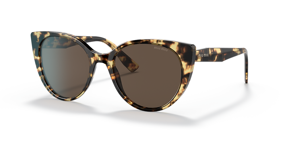 Miu Miu MU 04XS 52 Brown & Light Havana Sunglasses | Sunglass Hut USA