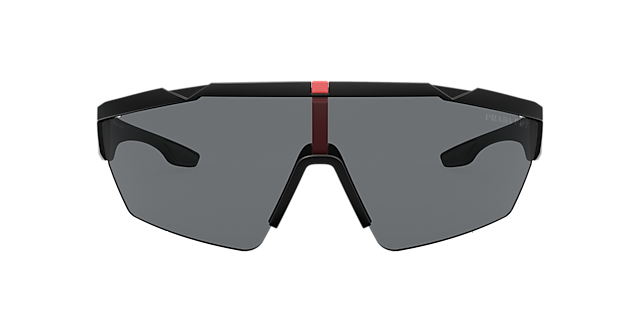 Prada Linea Rossa PS 03XS 01 Dark Grey Mirror Blue/Red & Black Rubber  Sunglasses | Sunglass Hut USA