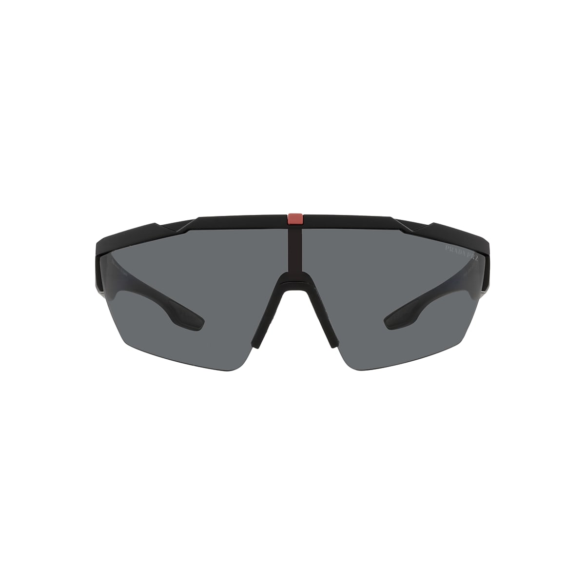 Prada Linea Rossa PS 03XS 01 Polar Grey & Black Rubber Polarized Sunglasses  | Sunglass Hut USA