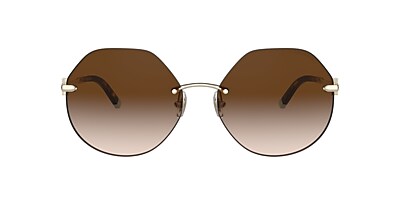 Tiffany & Co. TF3077 60 Brown Gradient & Pale Gold Sunglasses