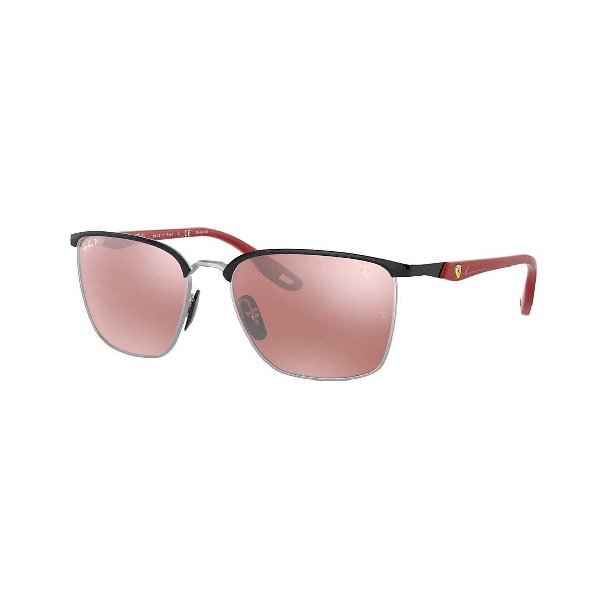 Ray-Ban RB3673M Scuderia Ferrari Collection 56 Silver & Black On 