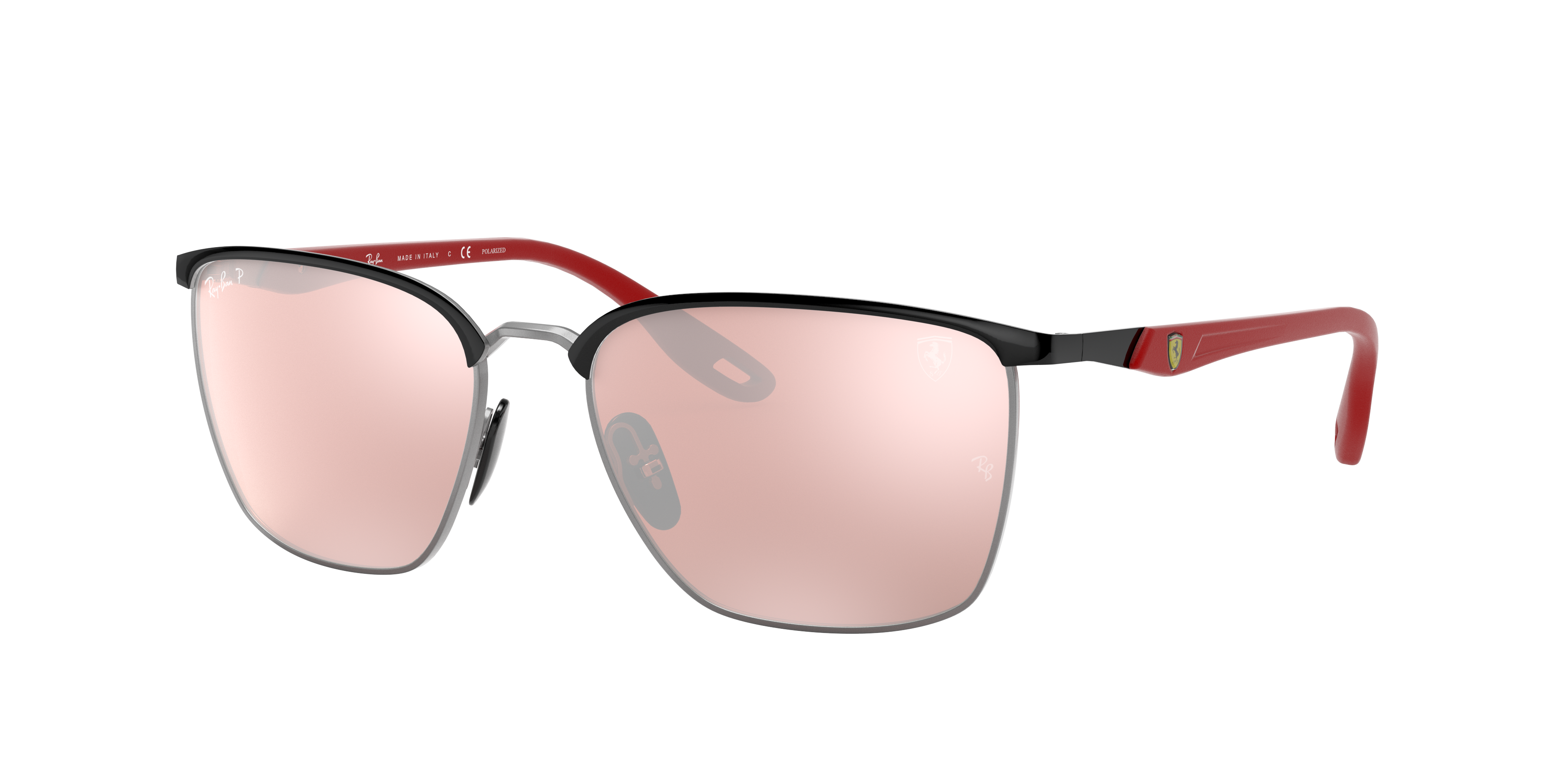 Ray Ban Ray In Purple Silver Mirror Chromance Polarized