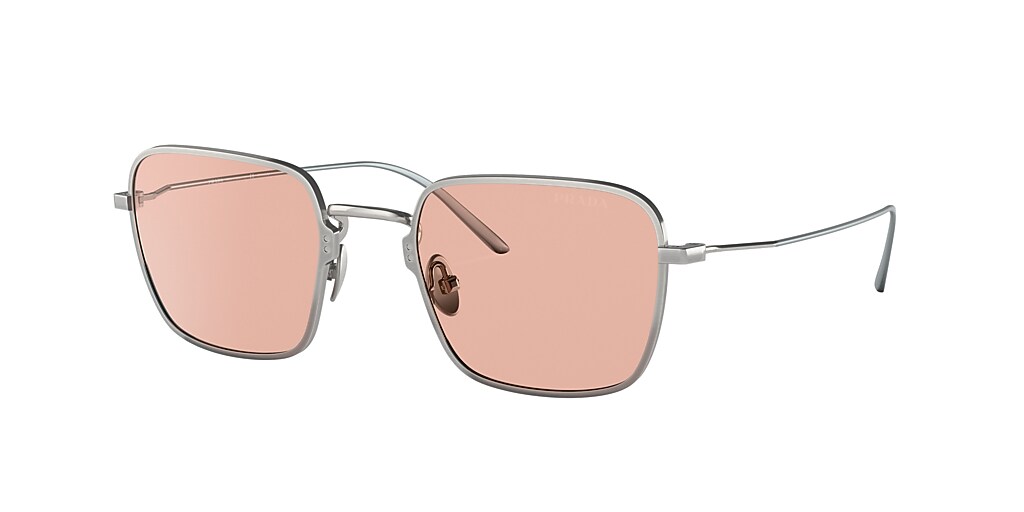 Prada PR 54WS 52 Pink & Satin Titanium Sunglasses Sunglass Hut USA