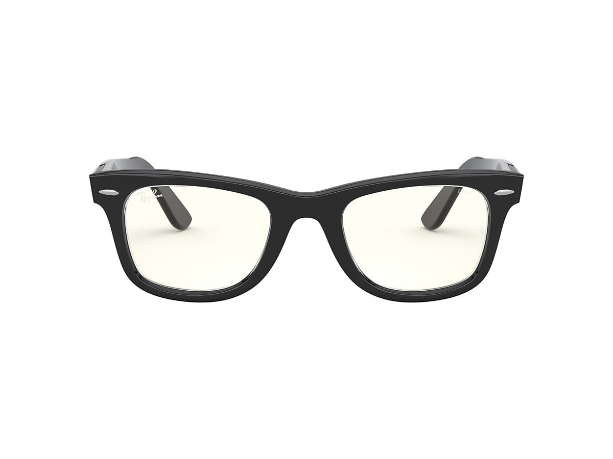 Ray-Ban RB2140F Wayfarer Clear Evolve 52 Clear Grey & Black