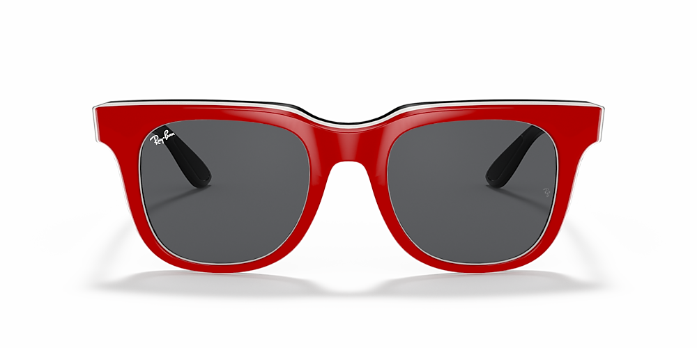 Ray-Ban RB4368 51 Dark Grey & Red Sunglasses | Sunglass Hut USA