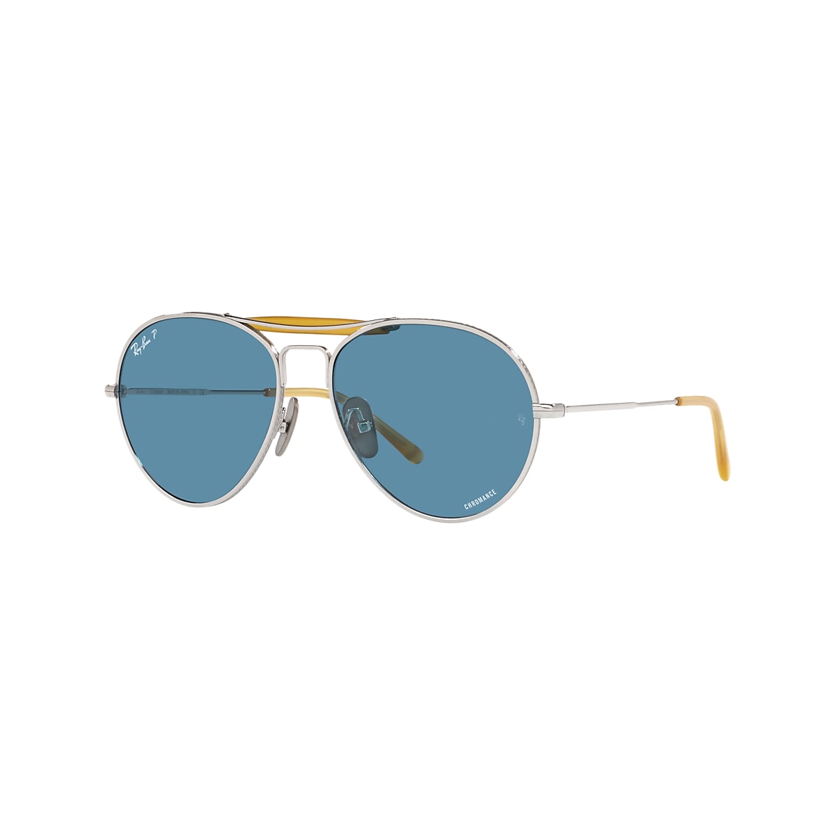 Ray-Ban RB8063 Titanium 55 Polarized Blue Classic & Silver Polarised  Sunglasses