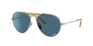 Ray-Ban RB8063 Titanium 55 Polarized Blue Classic & Silver