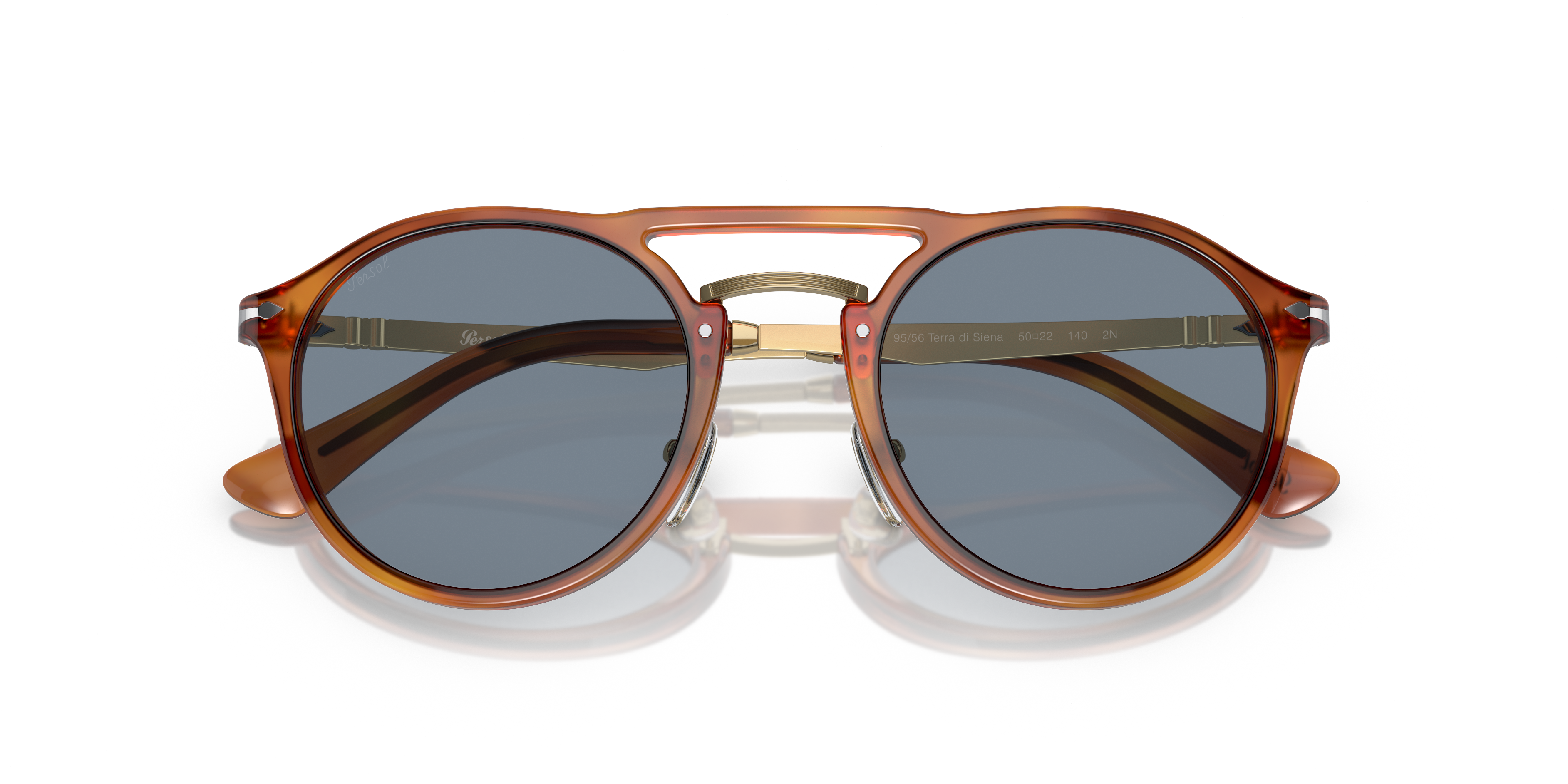 Persol PO3264S 50 Light Blue \u0026 Terra Di Siena Sunglasses | Sunglass Hut  United Kingdom