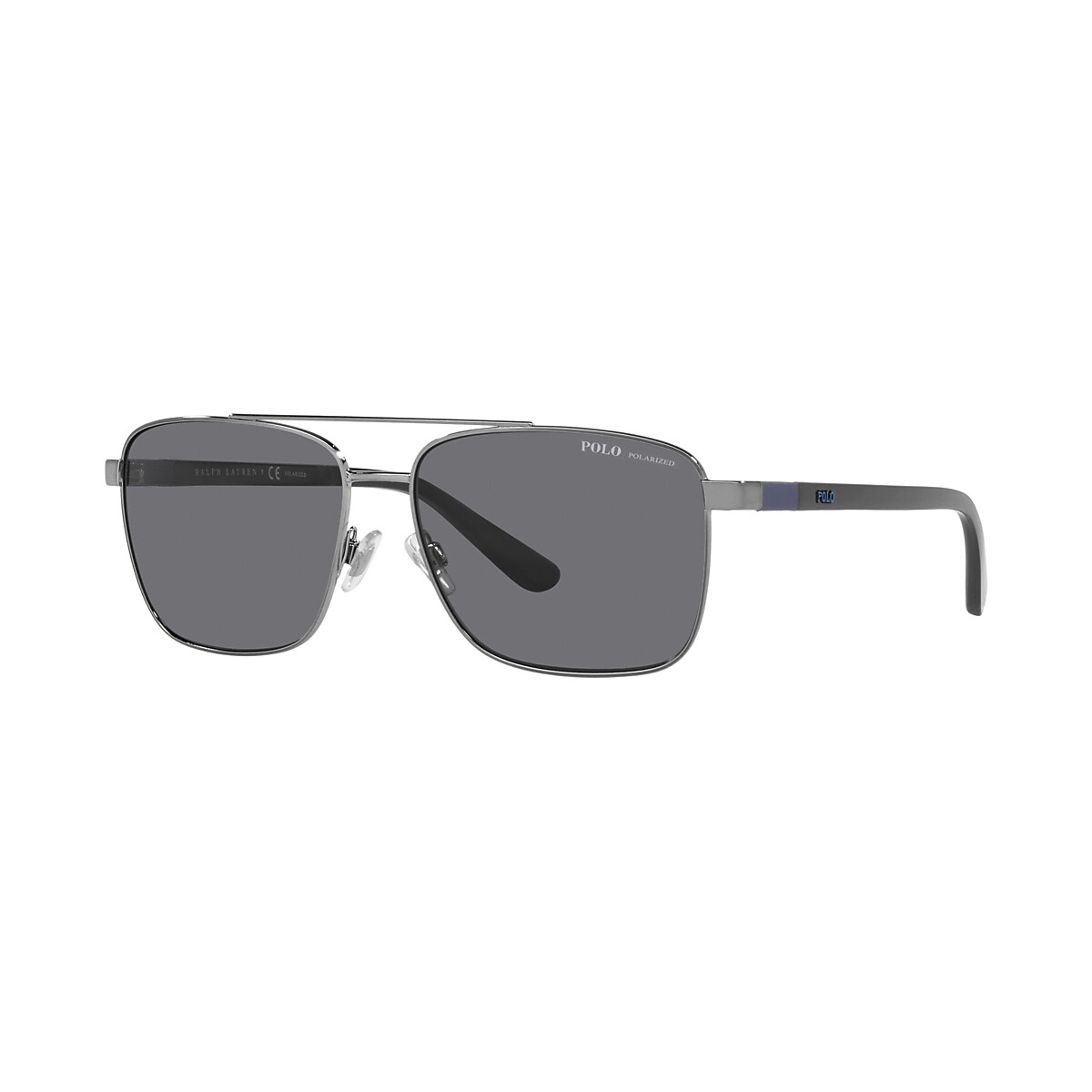 POLO RALPH LAUREN PH3137 Shiny Gunmetal - Men Sunglasses, Polarized Grey  Lens