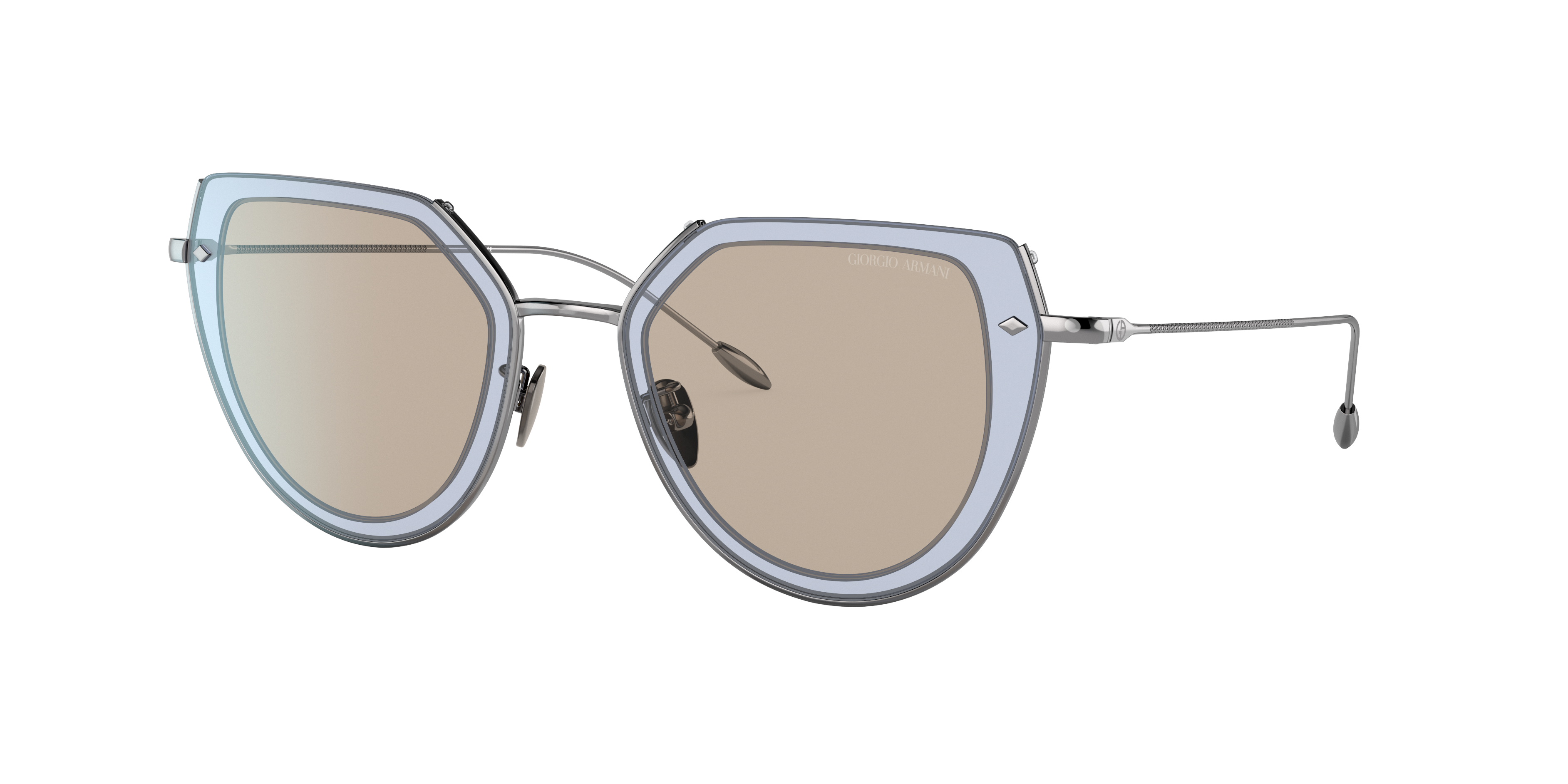 Giorgio Armani Woman Sunglass Ar6119 In Light Brown