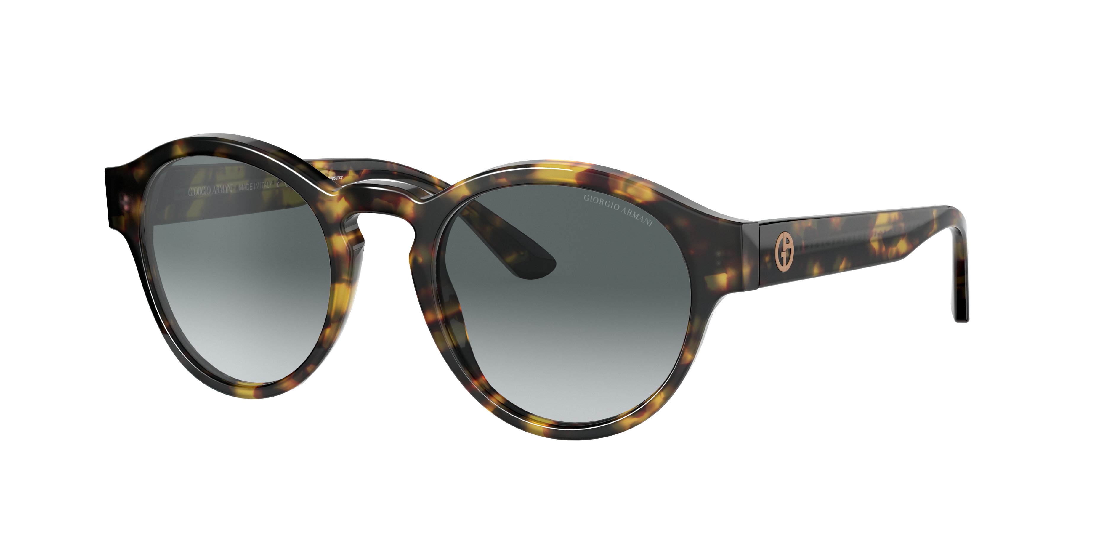 Giorgio Armani Ar8146 Panthos-frame Bio-acetate And Crystal Sunglasses In Light Blue Gradient Grey