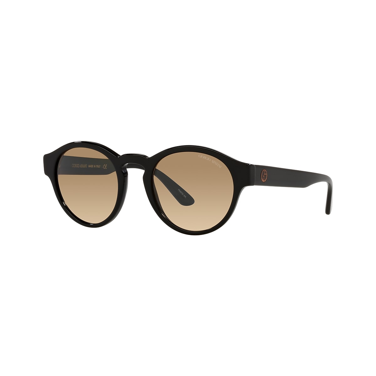 Giorgio Armani AR8146 50 Clear Gradient Brown Photo & Black Sunglasses