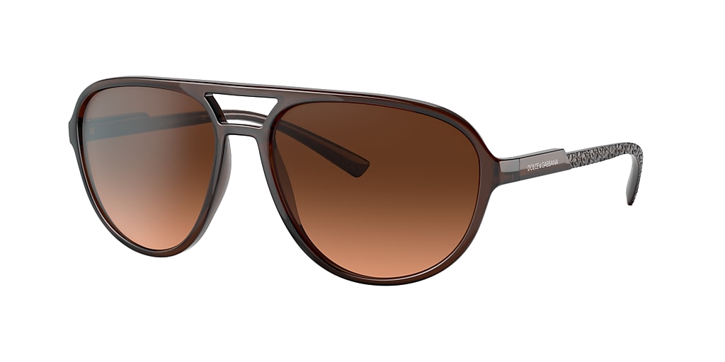 Dolce&Gabbana DG6150 60 Orange Gradient Brown & Transparent Tobacco ...