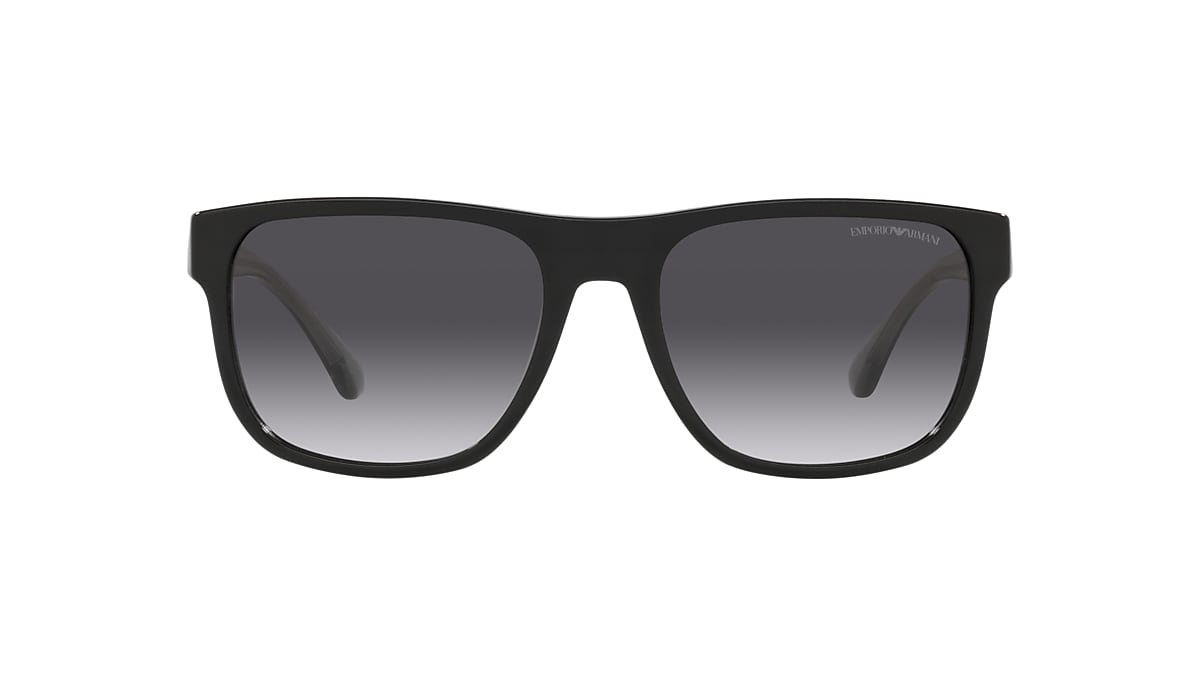 Emporio Armani EA4163 56 Gradient Grey & Black Sunglasses | Sunglass Hut USA
