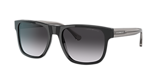 Emporio Armani EA4208 56 Dark Grey Polarized & Shiny Black/Top