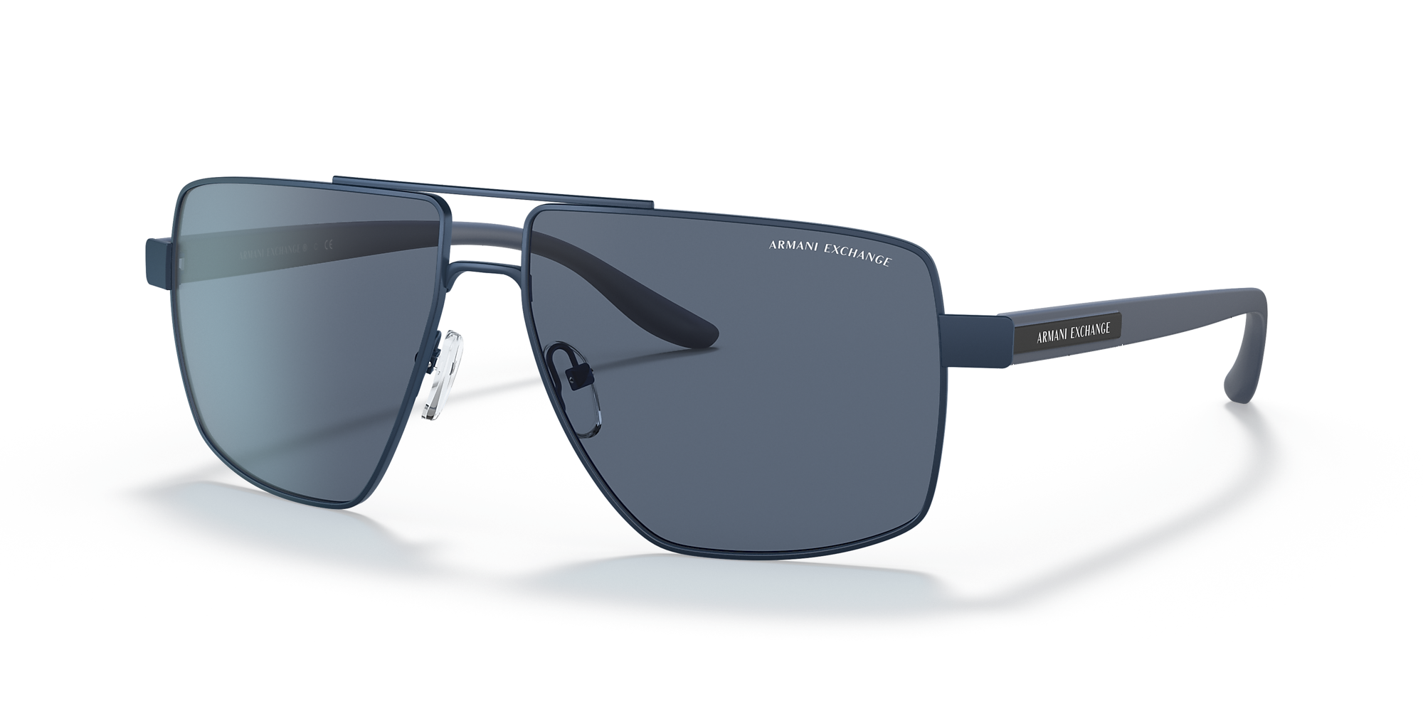 Armani Exchange AX2037S 60 Blue & Matte Blue Sunglasses | Sunglass Hut ...