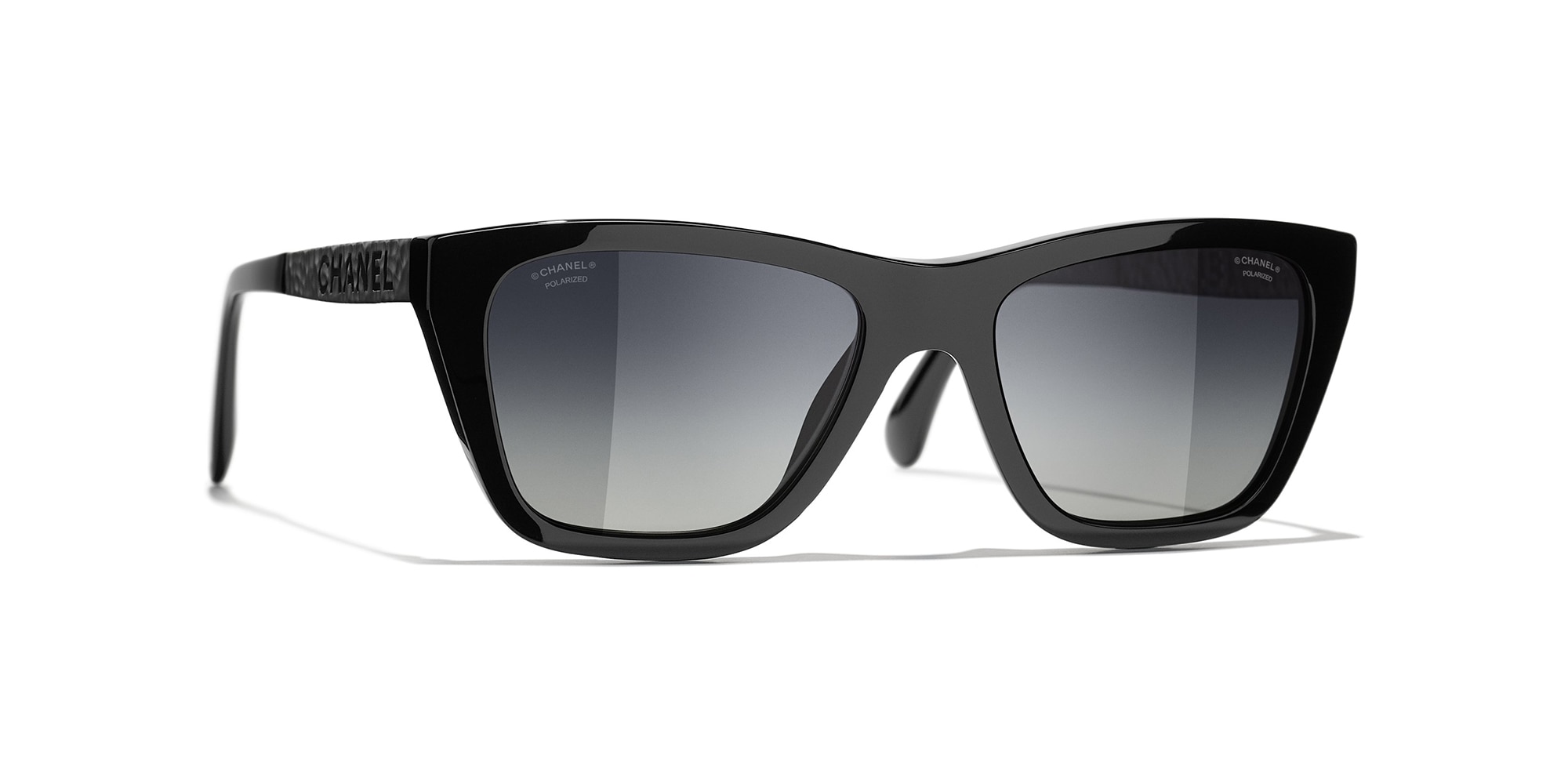 Chanel Square Sunglasses CH5380 56 Grey  Black Polarised Sunglasses  Sunglass  Hut Australia