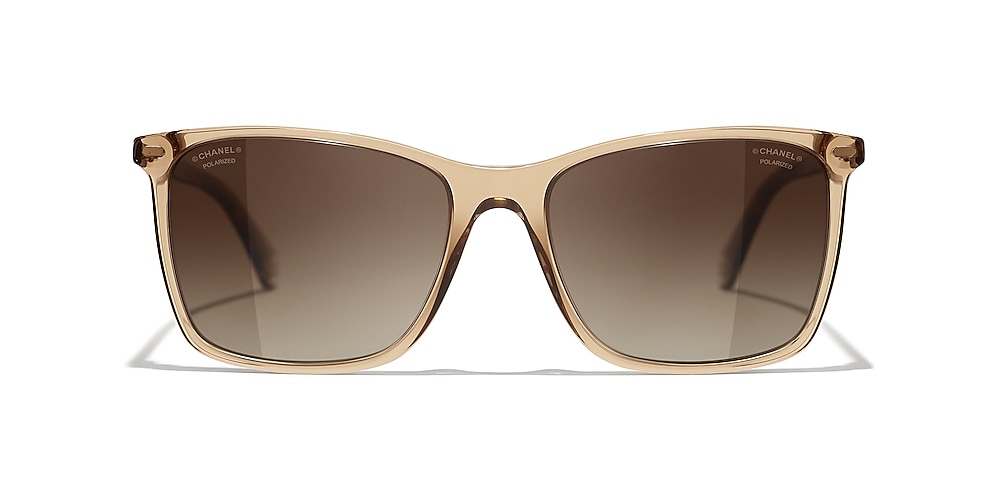 Chanel Square Sunglasses Alternate Fit CH5447A 55 Brown & Brown Polarised  Sunglasses | Sunglass Hut Australia