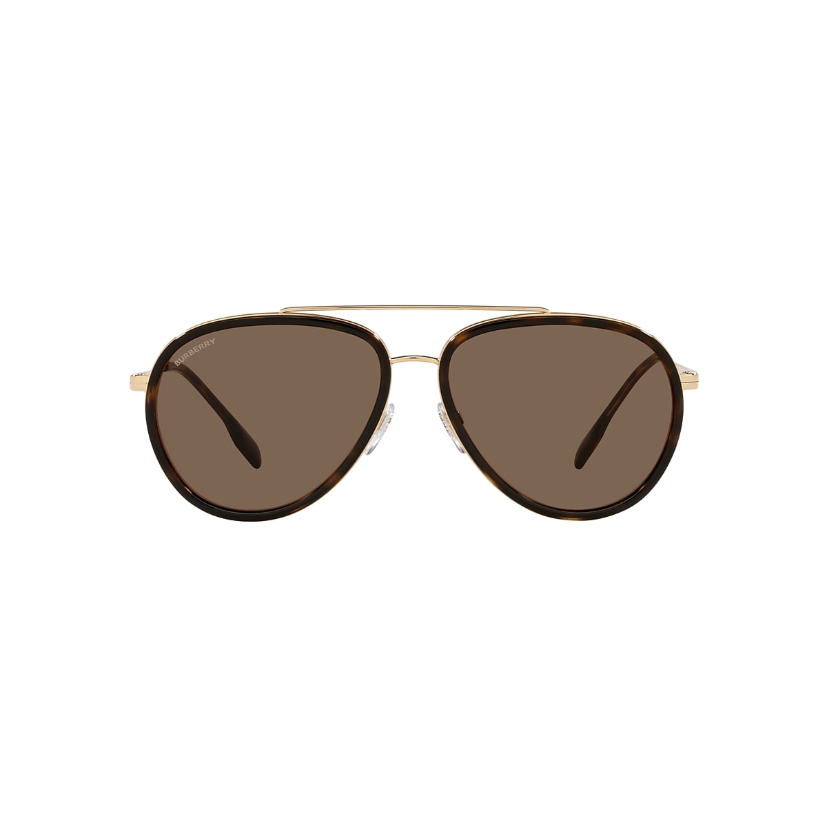 Burberry BE3125 Oliver 59 Dark Brown & Gold Sunglasses | Sunglass 