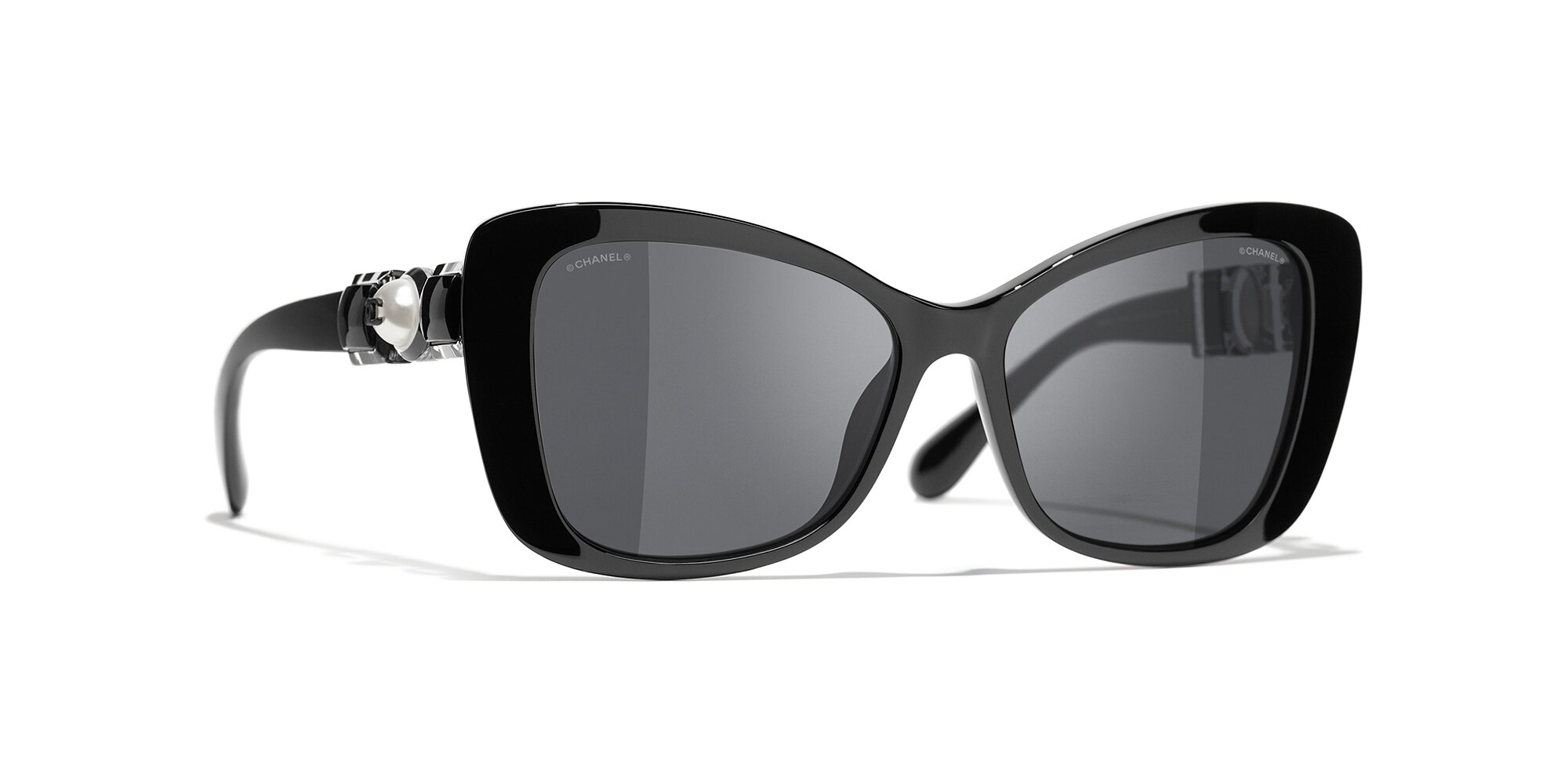 chanel black butterfly sunglasses