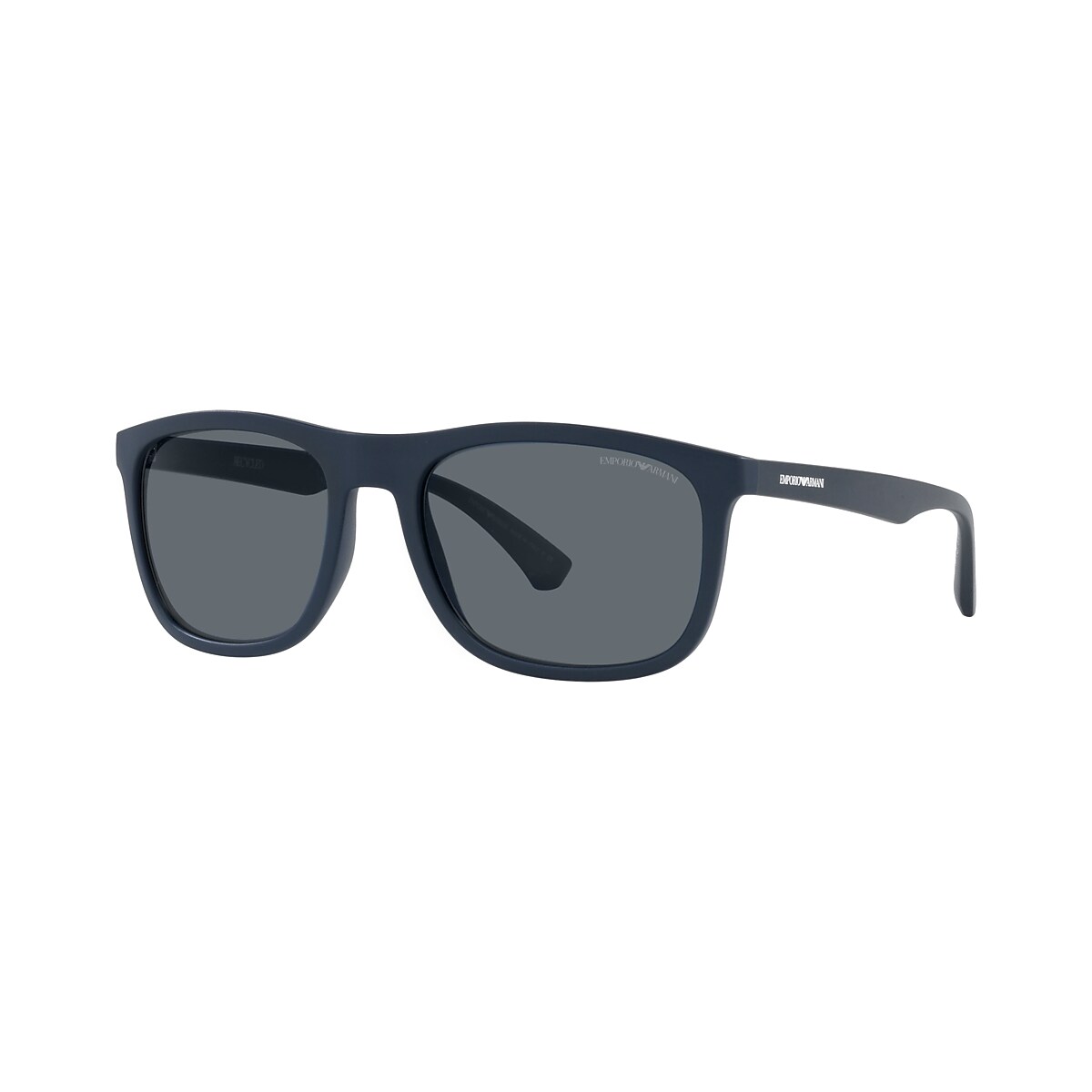 Emporio Armani EA4158F 58 Dark Grey Ar Blue External & Matte Blue Sunglasses  | Sunglass Hut Australia