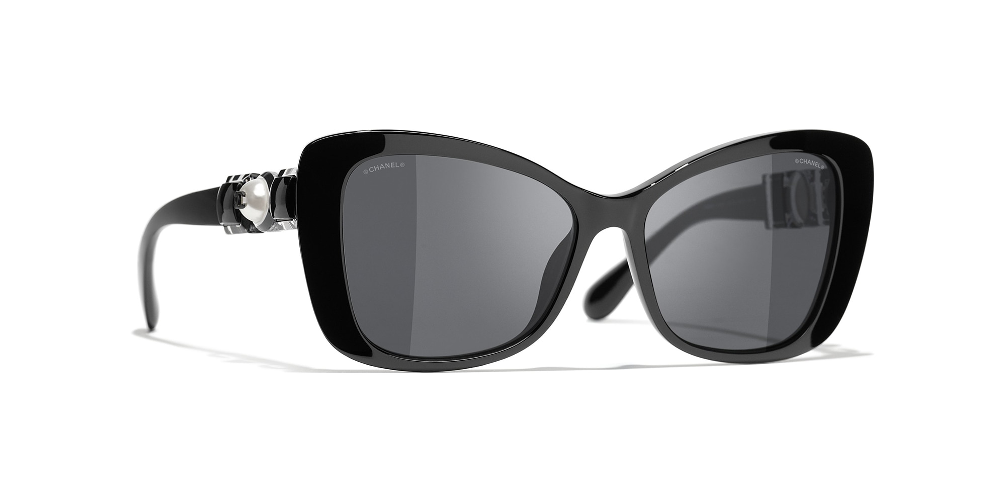 Chanel Butterfly Sunglasses CH5445H 55 Grey  Black Sunglasses  Sunglass  Hut United Kingdom