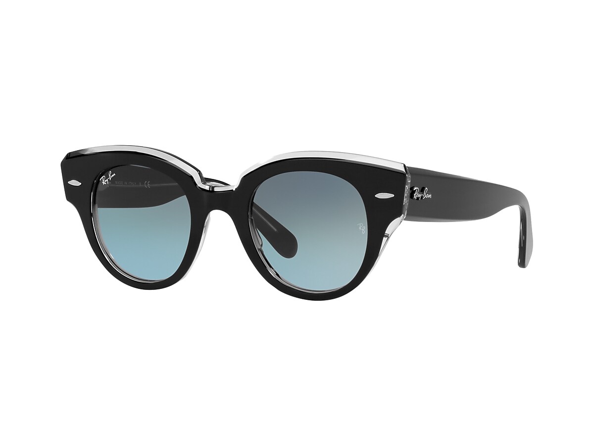 RB2192 Roundabout 47 Blue Gradient Grey & Black Transparent Sunglasses | Sunglass Hut