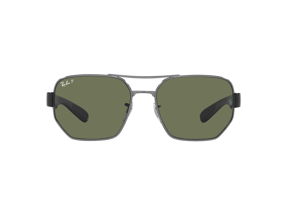 Ray-Ban RB3672 60 Green & Gunmetal Polarized Sunglasses | Sunglass