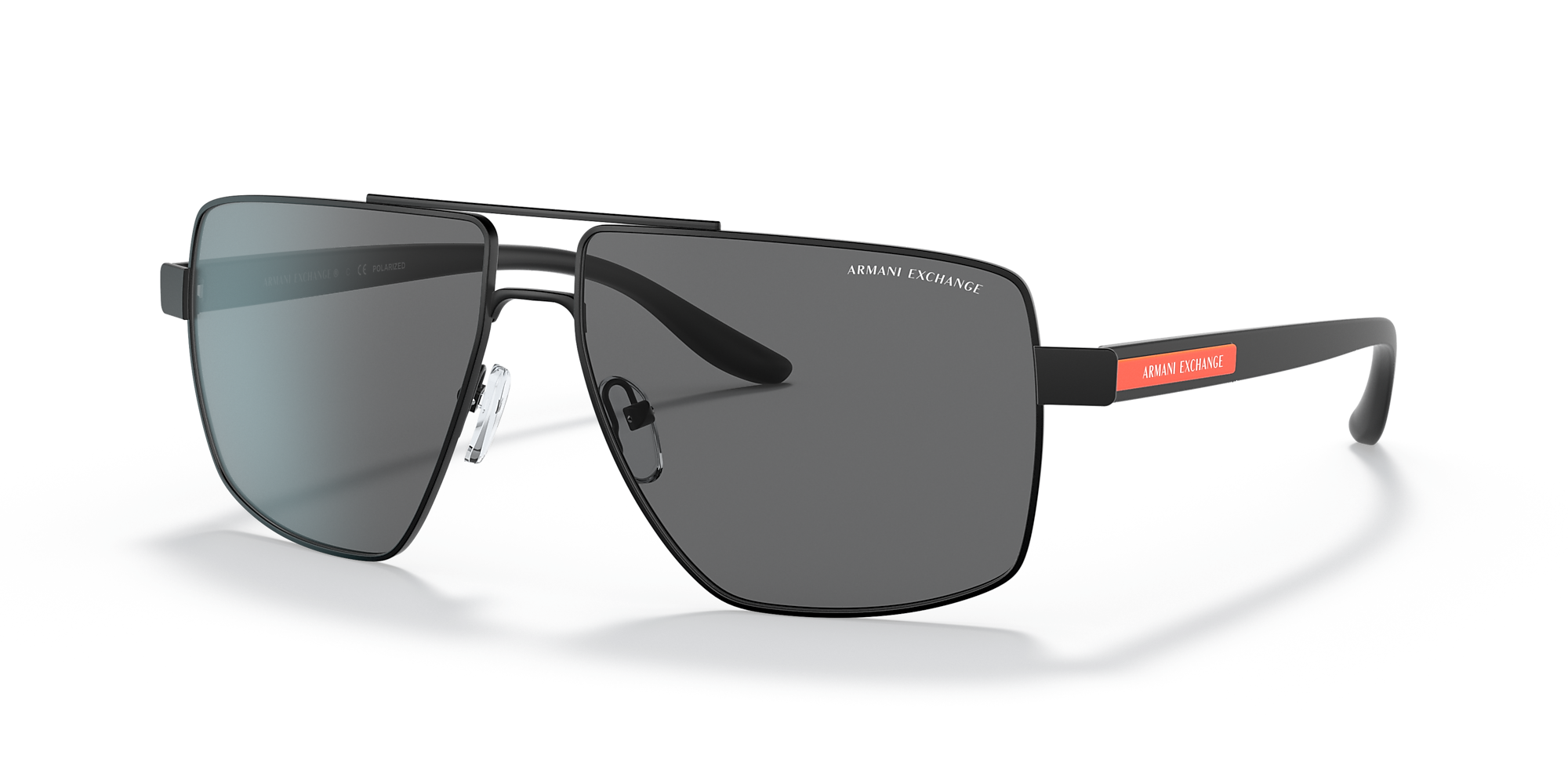 Armani Exchange AX2037S 60 Polarized Grey & Matte Black Polarized ...