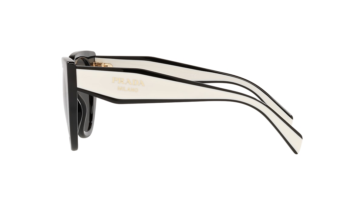 Prada PR 14WS 52 Dark Grey & Black/Talc Sunglasses | Sunglass Hut Australia