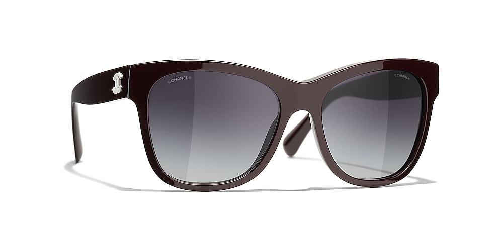 retning heldig smag Chanel Square Sunglasses CH5380 56 Grey Gradient & Red Sunglasses | Sunglass  Hut United Kingdom