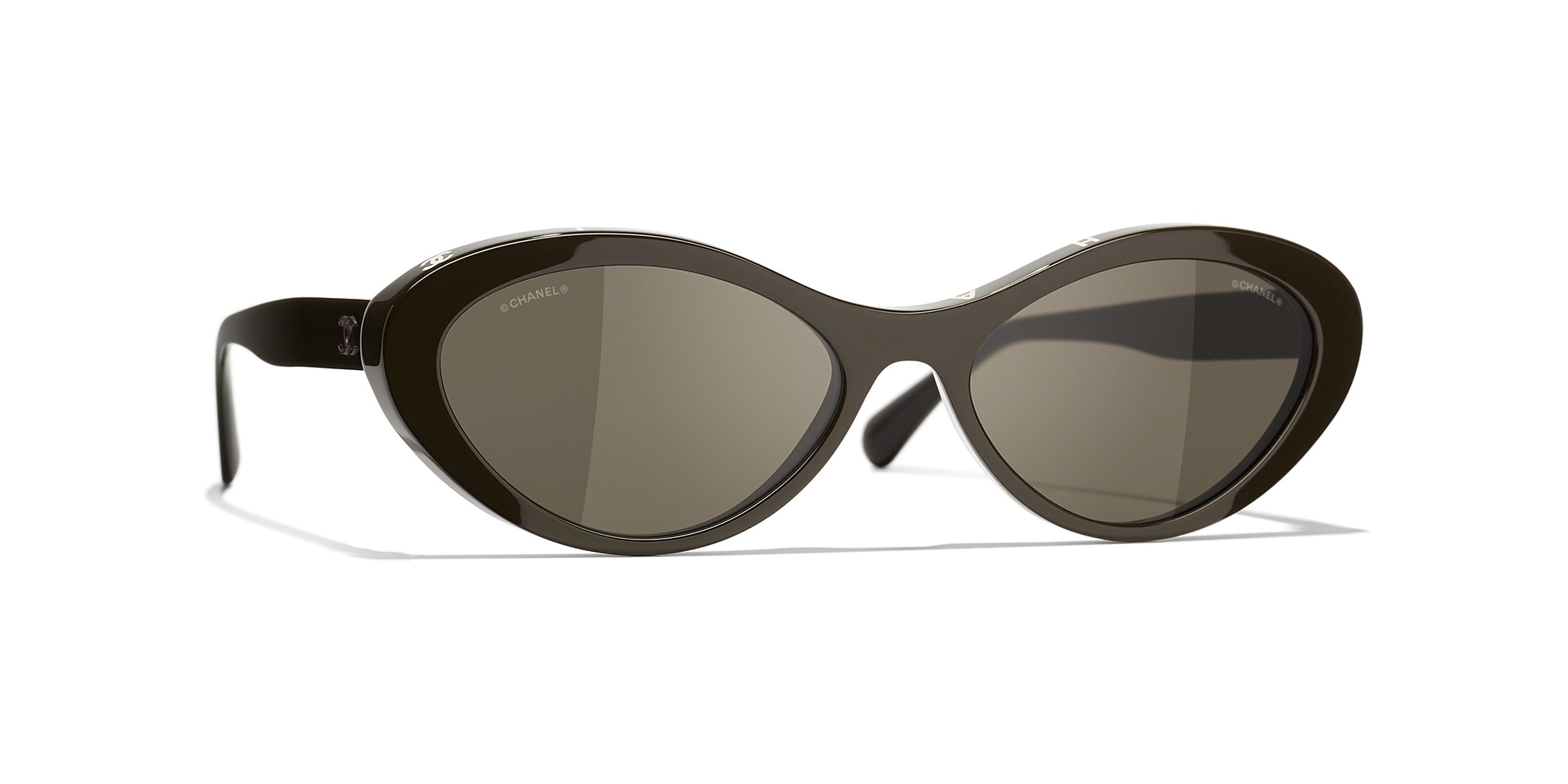 chanel oval acetate sunglasses