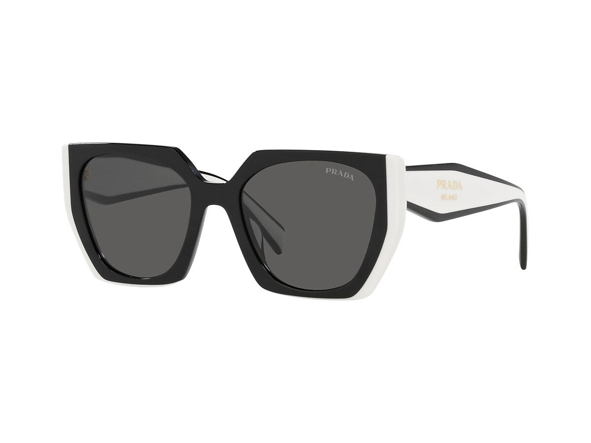 Prada PR 15WS 54 Dark Grey & Black/Talc Sunglasses | Sunglass Hut USA