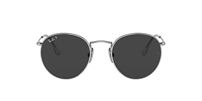 Ray-Ban RB8247 Round Titanium 50 Polarized Black & Silver