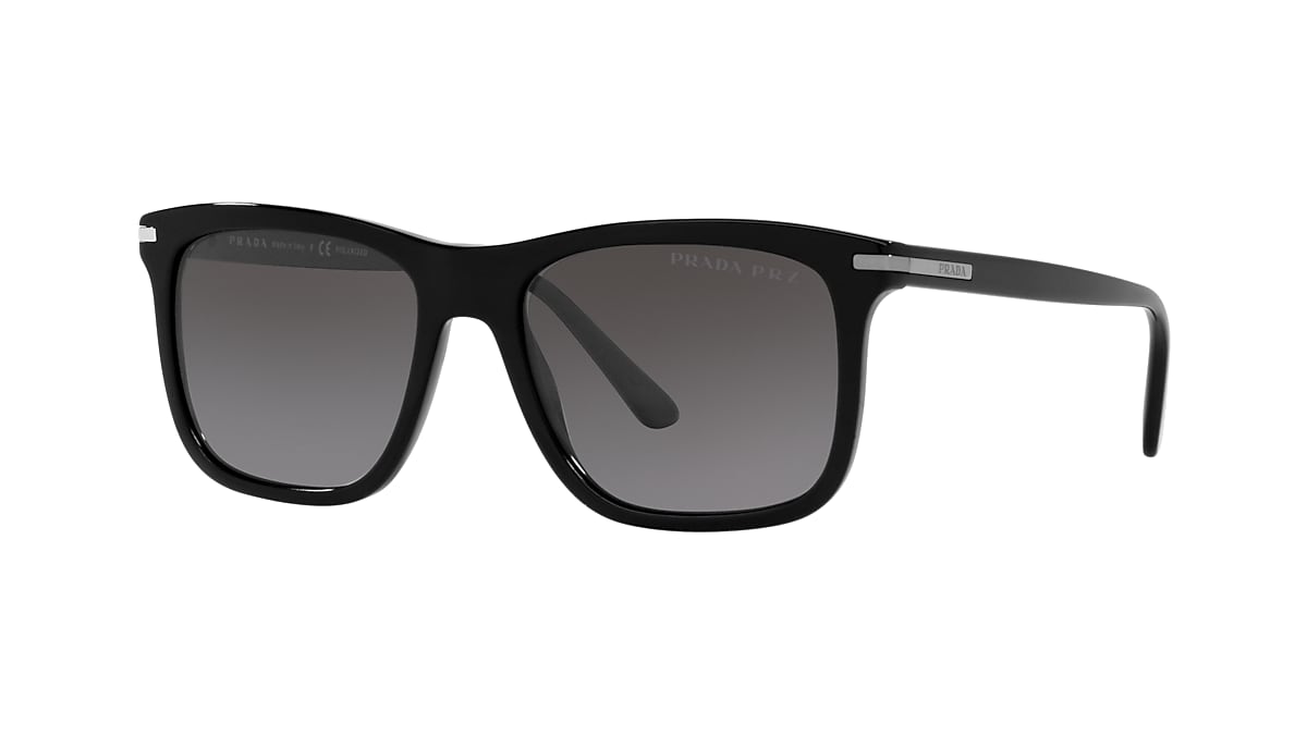 Prada PR 18WS 56 Polar Grey Gradient & Black Polarized Sunglasses | Sunglass  Hut USA