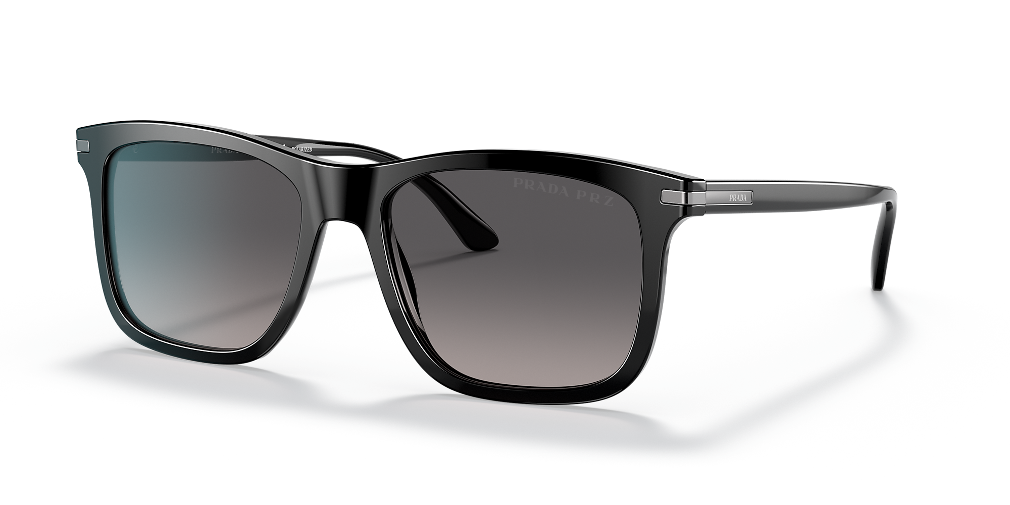 Prada PR 18WS 56 Polarized Grey Gradient & Black Polarized Sunglasses ...