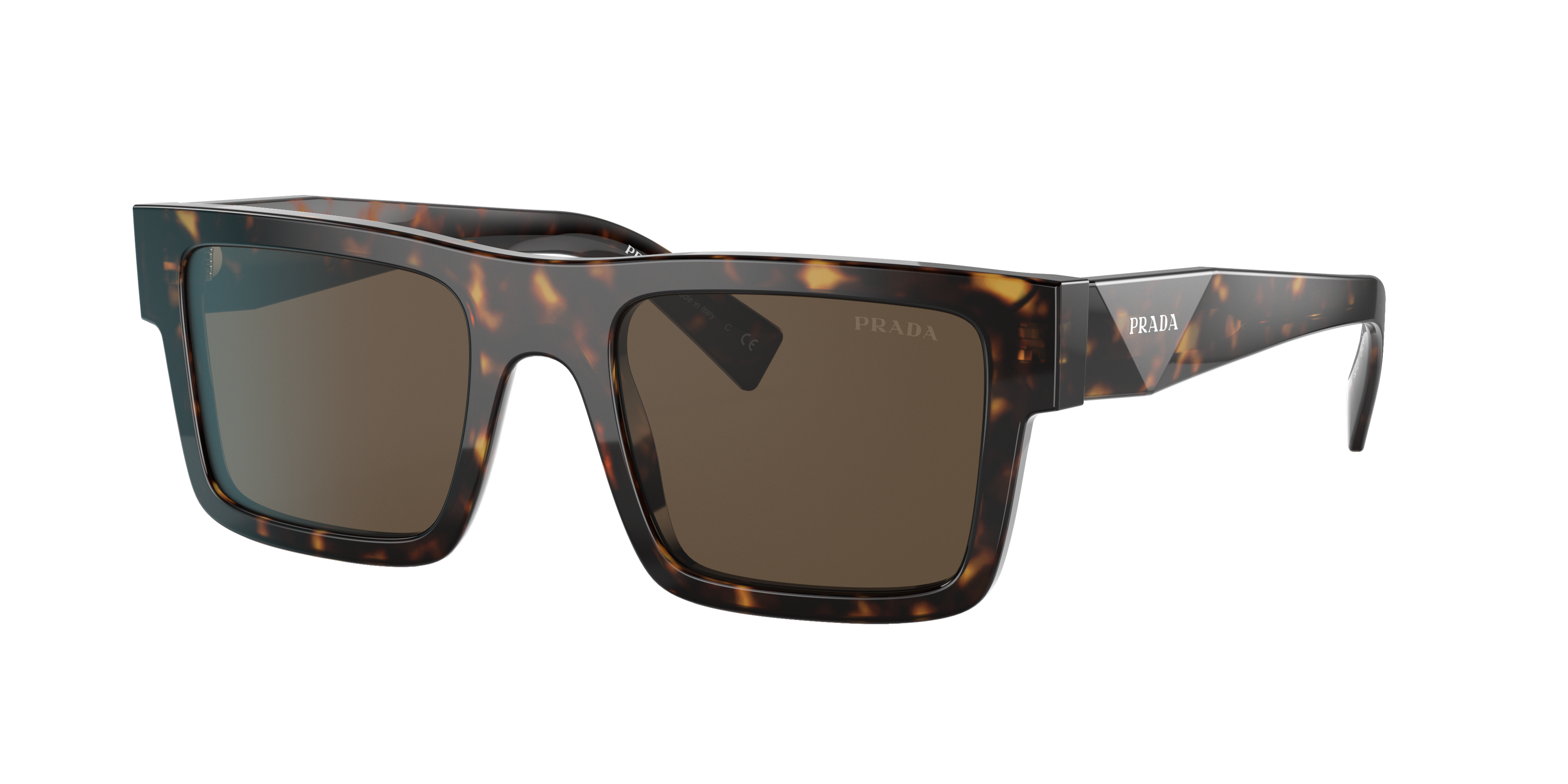 Shop Prada Man Sunglasses Pr 19ws In Dark Brown