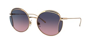Miu Miu MU 56XS 54 Pink Gradient Blue & Brass Sunglasses 