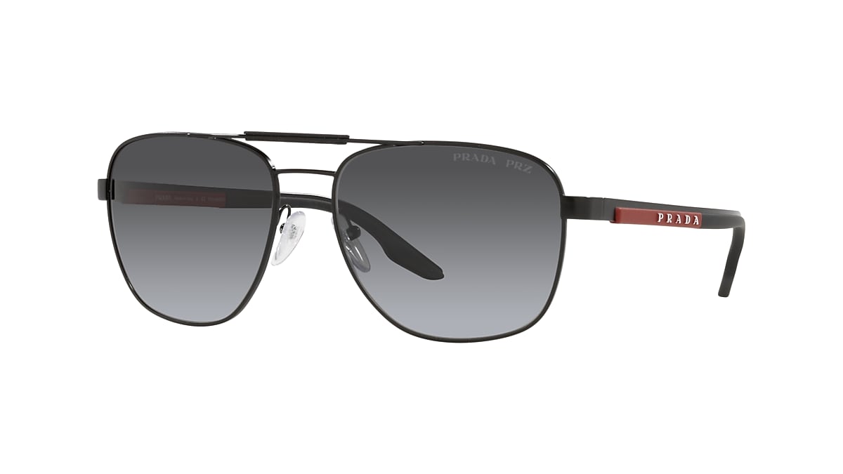 Prada Linea Rossa PS 53XS 60 Polarized Grey Gradient Matte Black